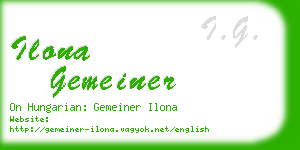 ilona gemeiner business card